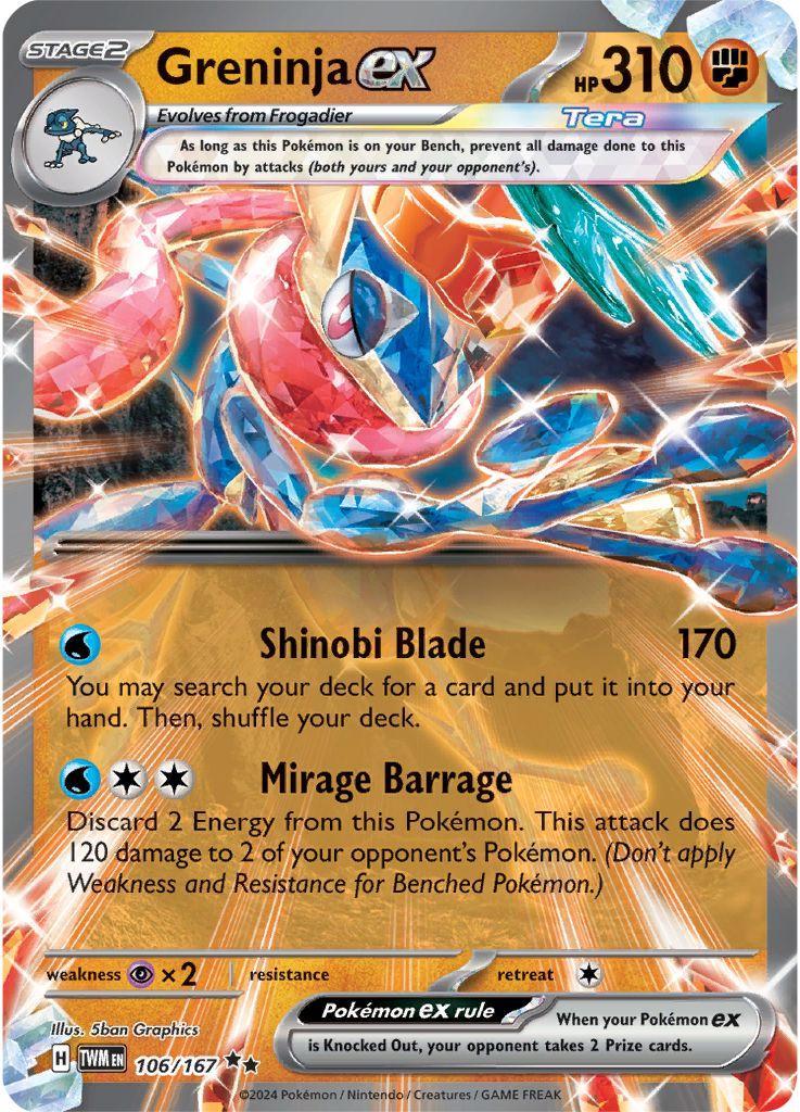 [Binder Condition] Greninja ex #106 Pokemon Twilight Masquerade