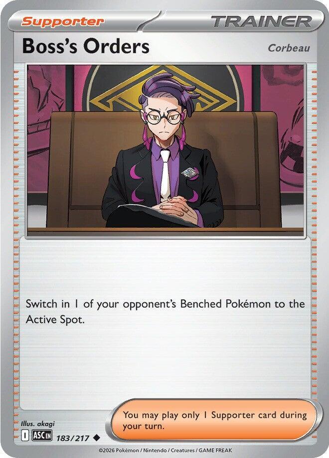 [Binder Condition] Boss's Orders: Corbeau #183 Pokemon Ascended Heroes